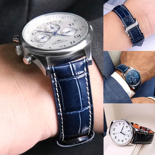 Cinturino pelle blu per - in,